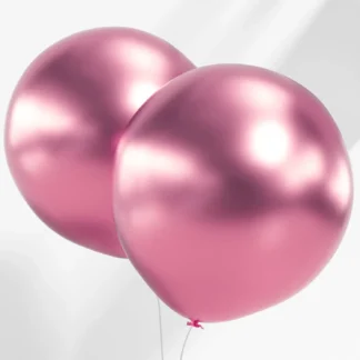 Balon latex Rose Red Cromat, oval, 45 cm, cod culoare #128