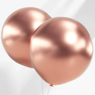 Balon latex Rose Gold Cromat, oval, 45 cm, cod culoare #112