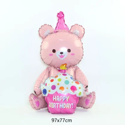 Balon folie figurina Ursulet cu briosa, 97 cm - imagine 5