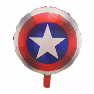 Balon Stea Captain America, rotund, 45 cm