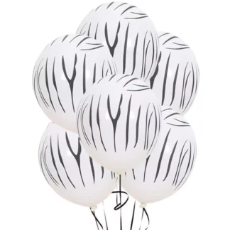 Set 10 baloane latex, model Zebra, 30 cm