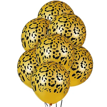 Set 10 baloane latex, model Leopard, 30 cm
