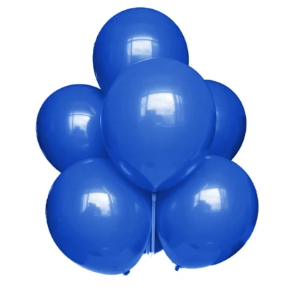 Set 10 baloane latex, Albastru Inchis, 25 cm, cod culoare #007