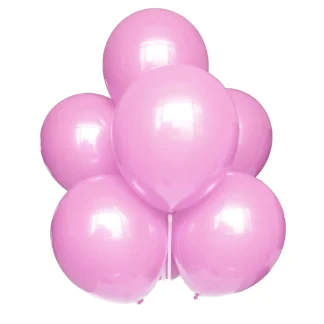 Set 10 baloane latex, Roz Inchis, 25 cm, cod culoare #062