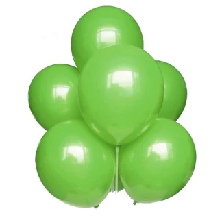 Set 10 baloane latex Verde Ranger, 25 cm, cod culoare #014
