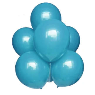Set 10 baloane latex Turcoaz inchis, 25 cm, cod culoare #028
