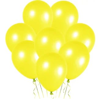 Set 10 baloane latex, Galben Deschis, perlate, de 30 cm, cod culoare #082