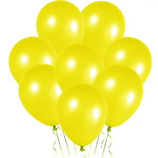 Set 10 baloane latex, Galben Inchis, perlate, de 30 cm, cod culoare #083