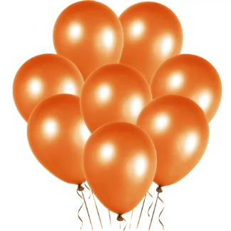 Set 10 baloane latex, Portocaliu Inchis, perlate, de 30 cm, cod culoare #084