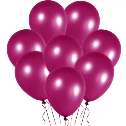 Set 10 baloane latex, Grena Deschis, perlate, de 30 cm, cod culoare #086