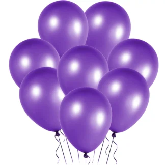 Set 10 baloane latex, Mov Inchis, perlate, de 30 cm, cod culoare #091
