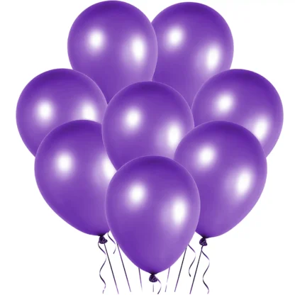 Set 10 baloane latex, Mov Inchis, perlate, de 30 cm, cod culoare #091