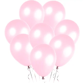 Set 10 baloane latex, Roz Deschis, perlate, de 30 cm, cod culoare #099