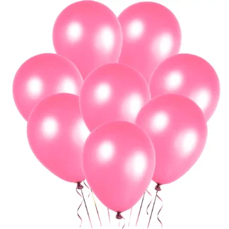 Set 10 baloane latex, Roz Inchis, perlate, de 30 cm, cod culoare #100