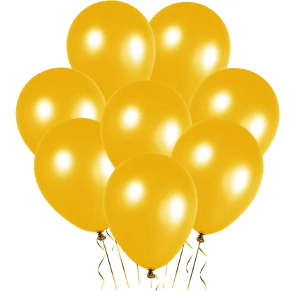 Set 10 baloane latex, Auriu, perlate, de 30 cm, cod culoare #101