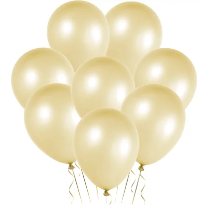 Set 10 baloane latex, Bej, perlate, de 30 cm, cod culoare #103