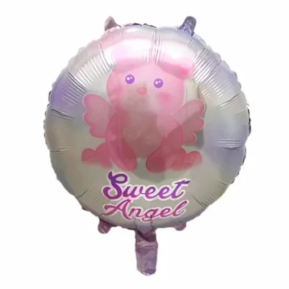 Balon cu ursulet Sweet Angel, rotund, 45 cm - imagine 2