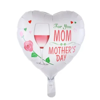 Balon in forma de inimioara Mother's Day, 45 cm