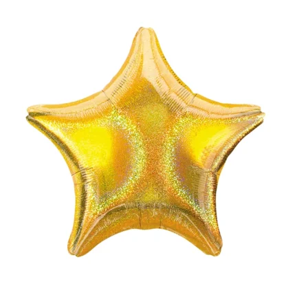 Baloane in forma de stea, cu efect holografic, 45 cm - imagine 2