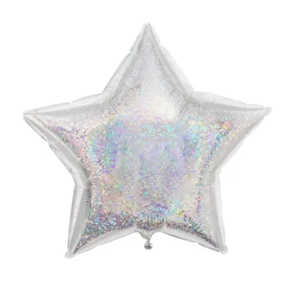 Baloane in forma de stea, cu efect holografic, 45 cm - imagine 3