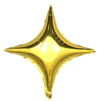 Baloane in forma de stea, 4 colturi, 45 cm - imagine 2