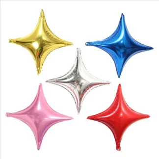 Baloane in forma de stea, 4 colturi, 45 cm