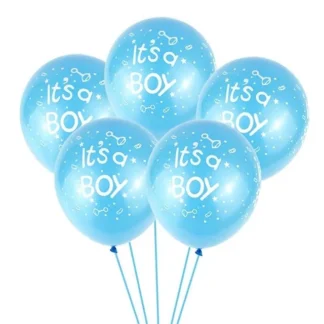 Set 10 baloane It's a boy, 30 cm, albastru
