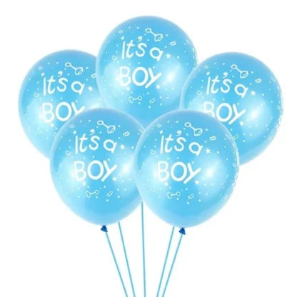 Set 10 baloane It's a boy, 30 cm, albastru