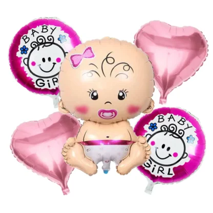 Set decor baloane Baby Girl, 5 baloane