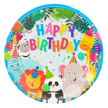 Set 6 farfurii Jungle Party, 18 cm