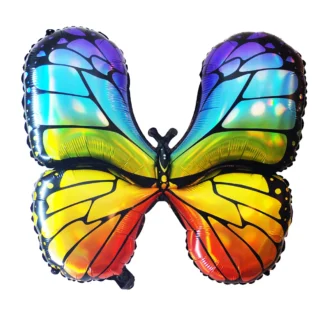 Balon figurina fluture cu efect holografic, 70 cm