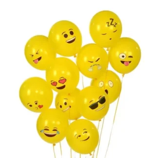 Set 6 baloane cu fete hazlii, 30 cm