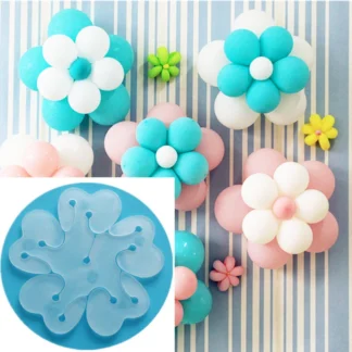 Set 6 cleme baloane in forma de floare