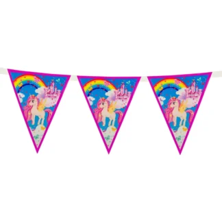 Set ghirlanda cu 10 stegulete Unicorn