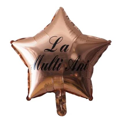 Baloane folie in forma de stelute cu mesaj La Multi Ani, 45 cm - imagine 6