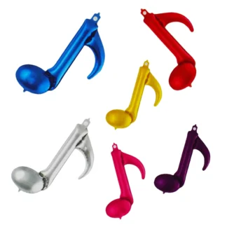 Baloane folie in forma de note muzicale simple, 45 cm