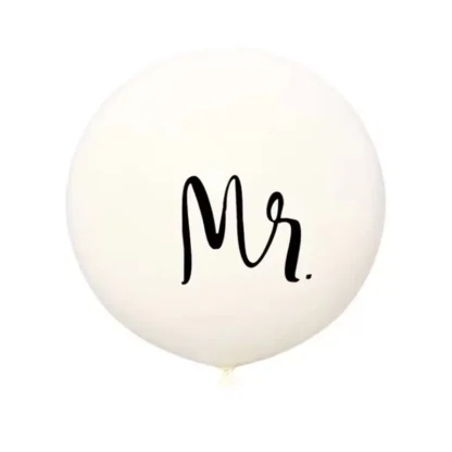 Baloane Jumbo Mr & Mrs rotunde, 90 cm - imagine 2