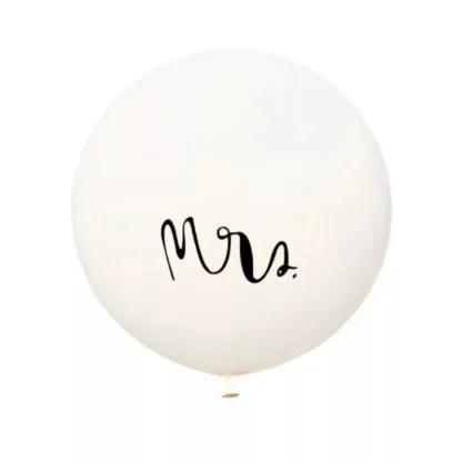 Baloane Jumbo Mr & Mrs rotunde, 90 cm - imagine 3