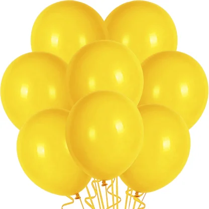 Set 10 baloane latex, Galben de Aur, de 30 cm, cod culoare #023