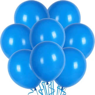 Set 10 baloane latex, Albastru Intens, de 30 cm, cod culoare #041