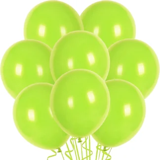 Set 10 baloane latex, Verde Lime Deschis, de 30 cm, cod culoare #011