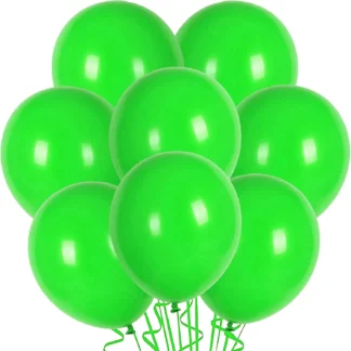 Set 10 baloane latex, Verde Intens, de 30 cm, cod culoare #012