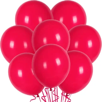 Set 10 baloane latex, Rosu, de 30 cm, cod culoare #005