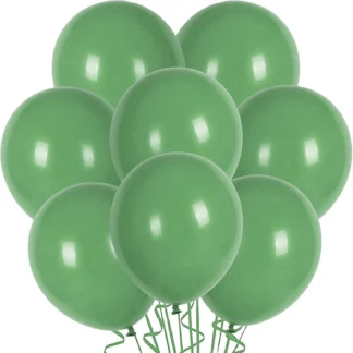 Set 10 baloane latex, Verde Army Deschis, de 30 cm, cod culoare #013