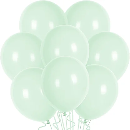 Set 10 baloane latex, Alb Verzui, de 30 cm, cod culoare #029