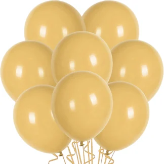 Set 10 baloane latex, Galben Mustar, de 30 cm, cod culoare #035