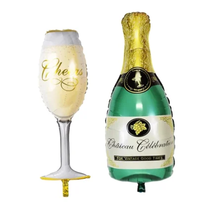 Set baloane folie Pahar si Sticla, 90 cm x 38 cm - imagine 3