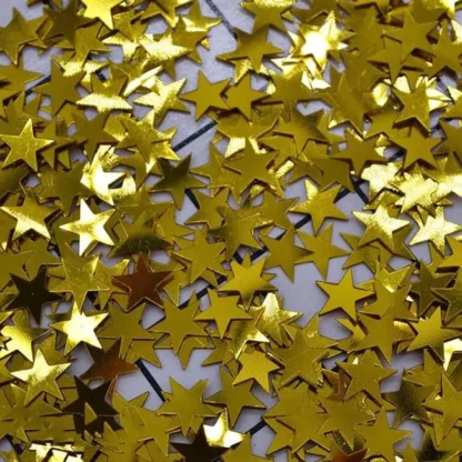 Confetti sub forma de mini stelute metalizate - imagine 3