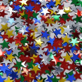 Confetti sub forma de mini stelute metalizate