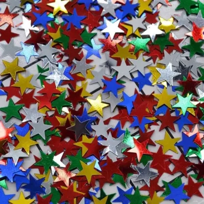 Confetti sub forma de mini stelute metalizate